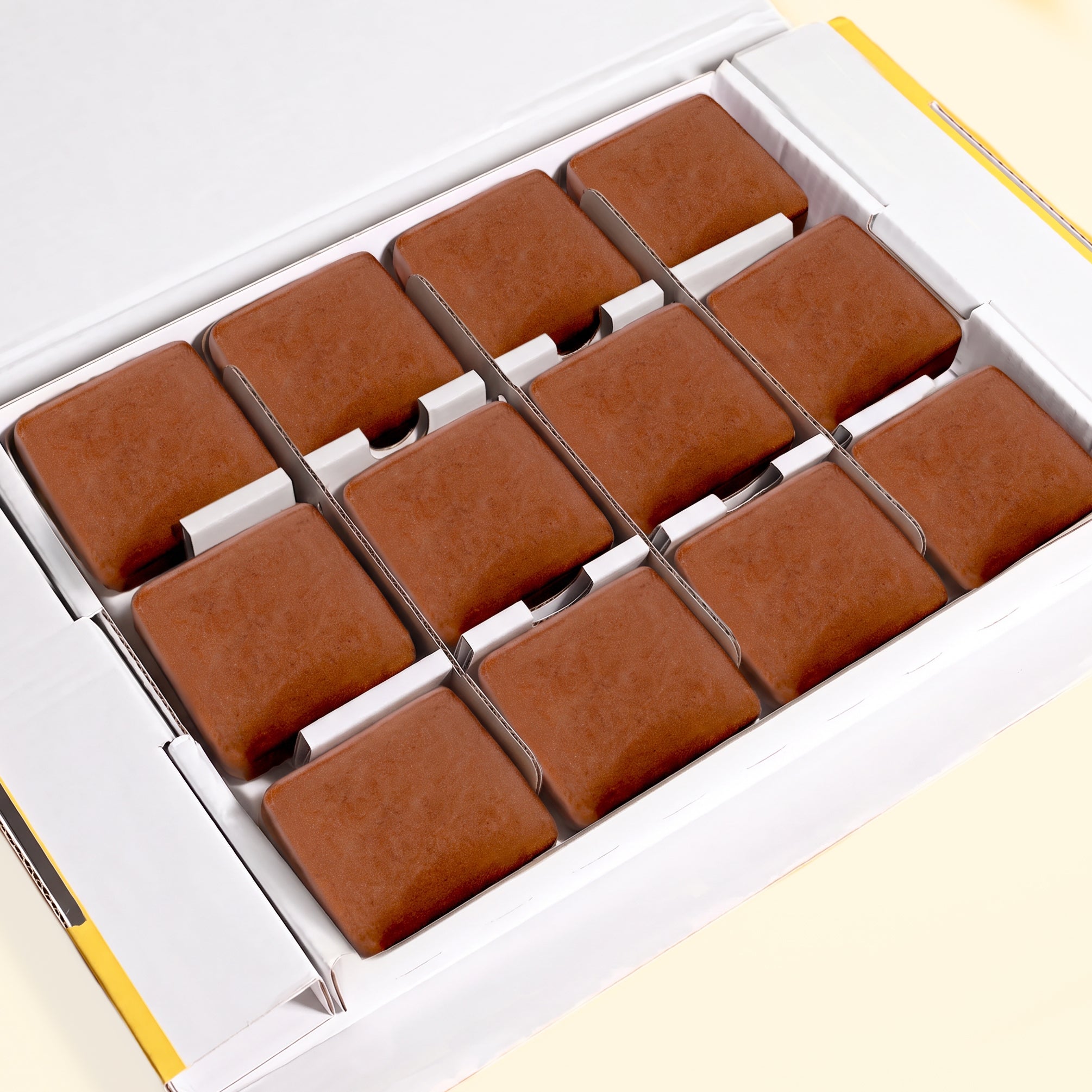 Box of 12 Dark Chocolate & Blood Orange Protein² bars from One Good Thing, with 15g protein per bar